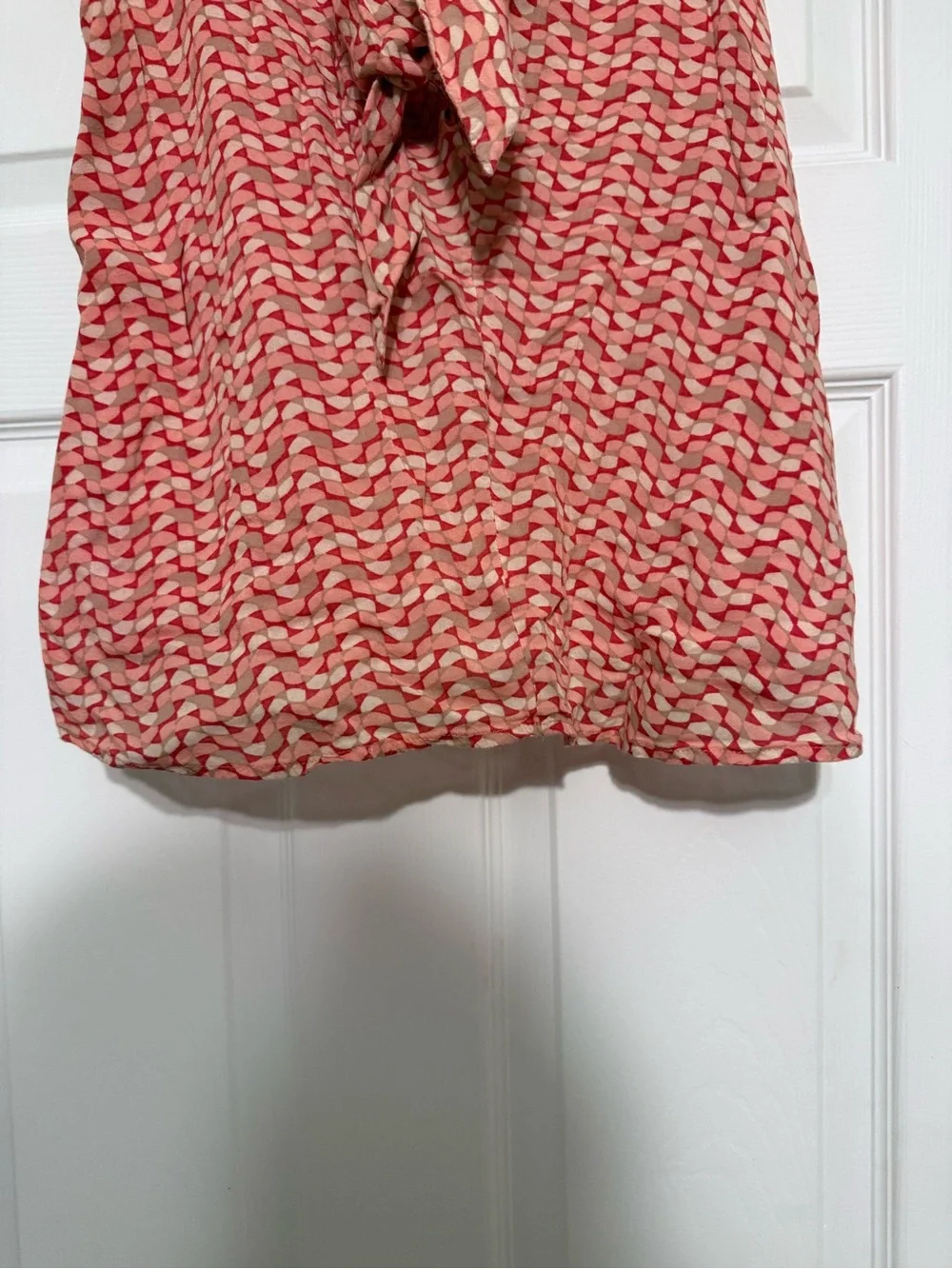 Anthropologie Maeve Verena Coral Tie-Front Blouse - Size XXS